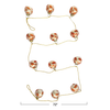 Garland | Recycled Glass Ornament | Silver/Coral | Gold Cord