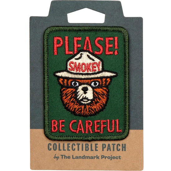 patch - embroidered - please be careful - smokey bear by the landmark project