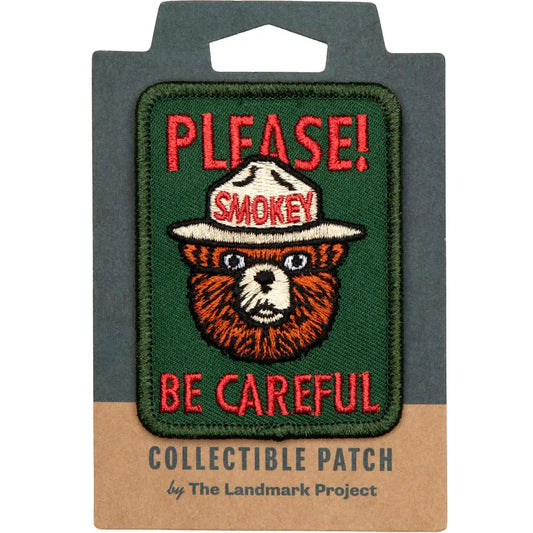 patch - embroidered - please be careful - smokey bear by the landmark project