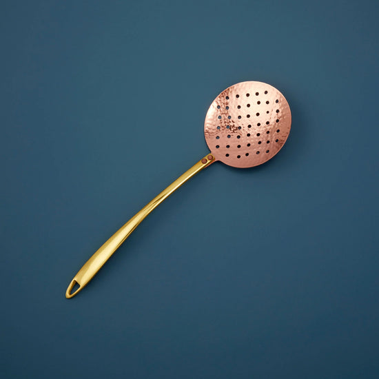 skimmer spoon - camden - hammered copper by be home