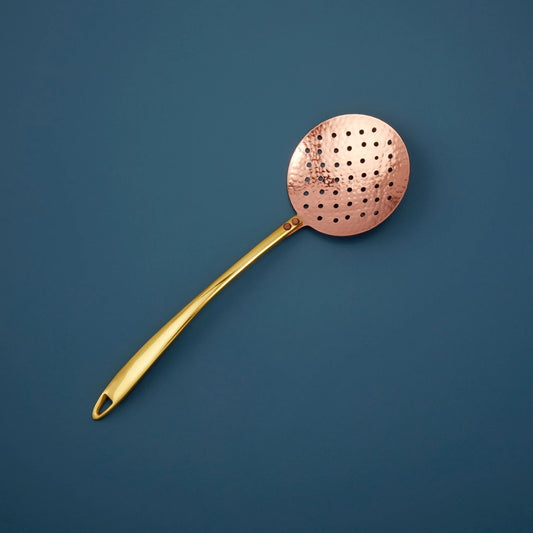 skimmer spoon - camden - hammered copper by be home