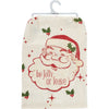 tea towel - vintage cream - be jolly or leave by primitives by kathy