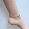 anklet - brass accent + glass beads by baizaar
