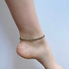 anklet - brass accent + glass beads by baizaar