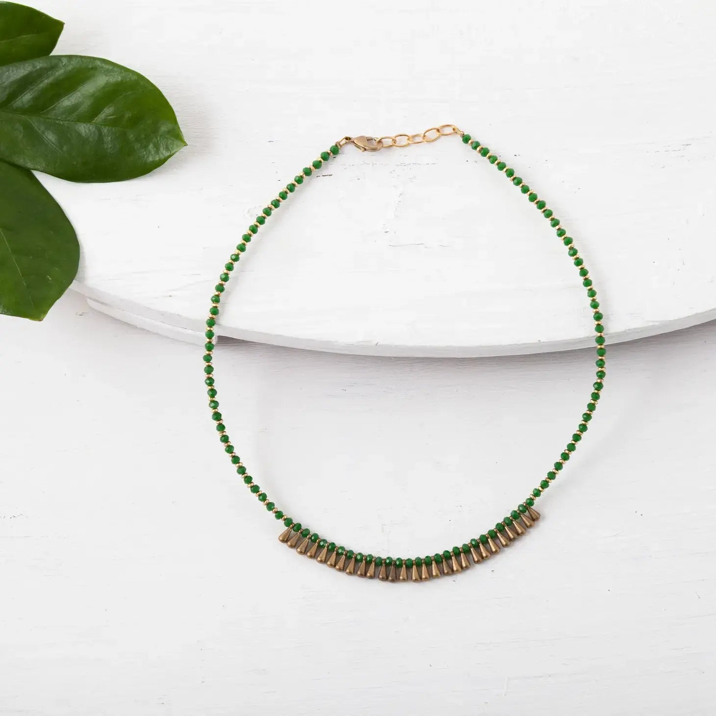 choker necklace - beaded dew drop by baizaar