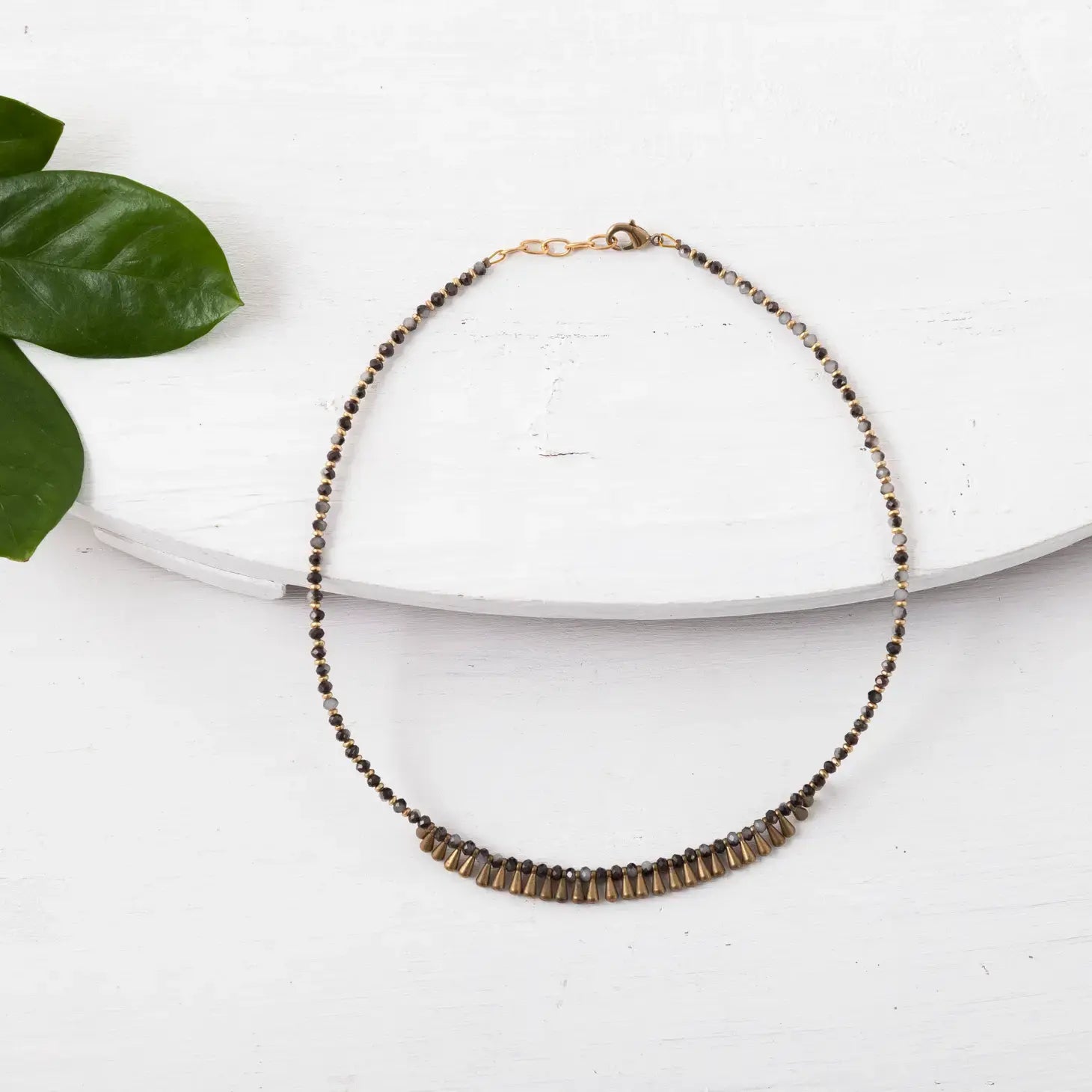 choker necklace - beaded dew drop by baizaar