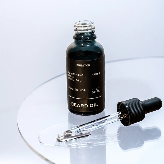 beard oil - argan - amber scent by preston