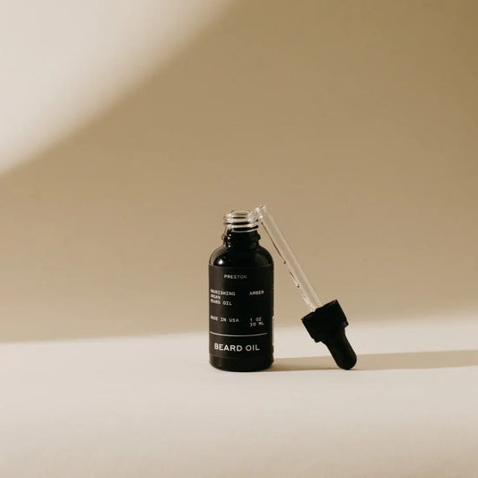 beard oil - argan - amber scent by preston