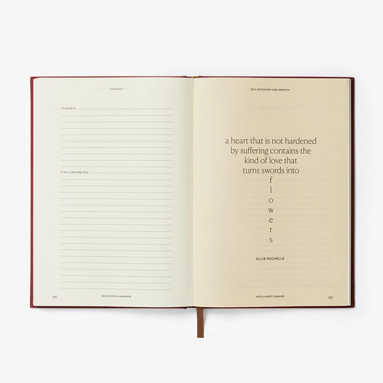 book - journal - becoming a warrior - personal growth workbook by intelligent change