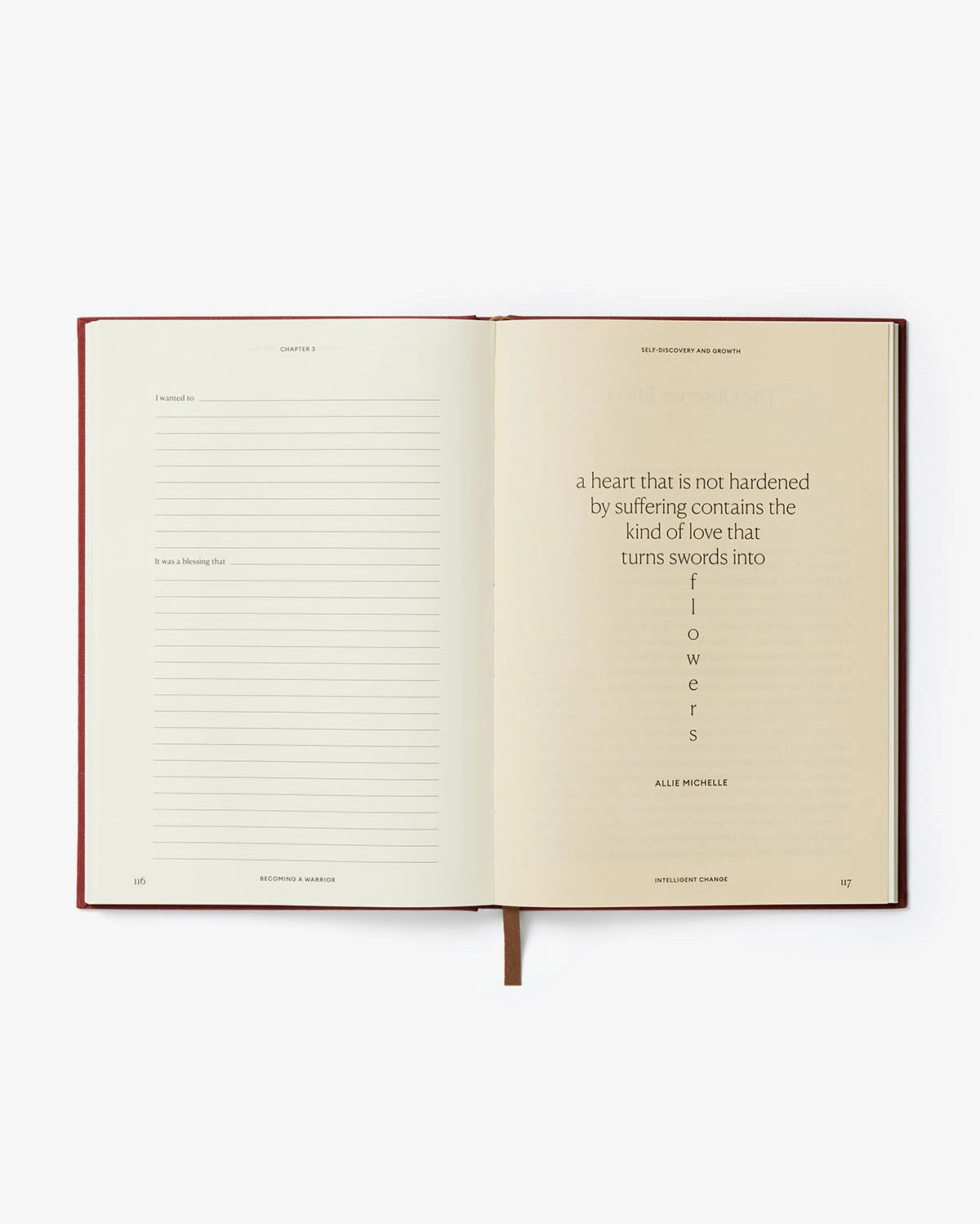 book - journal - becoming a warrior - personal growth workbook by intelligent change