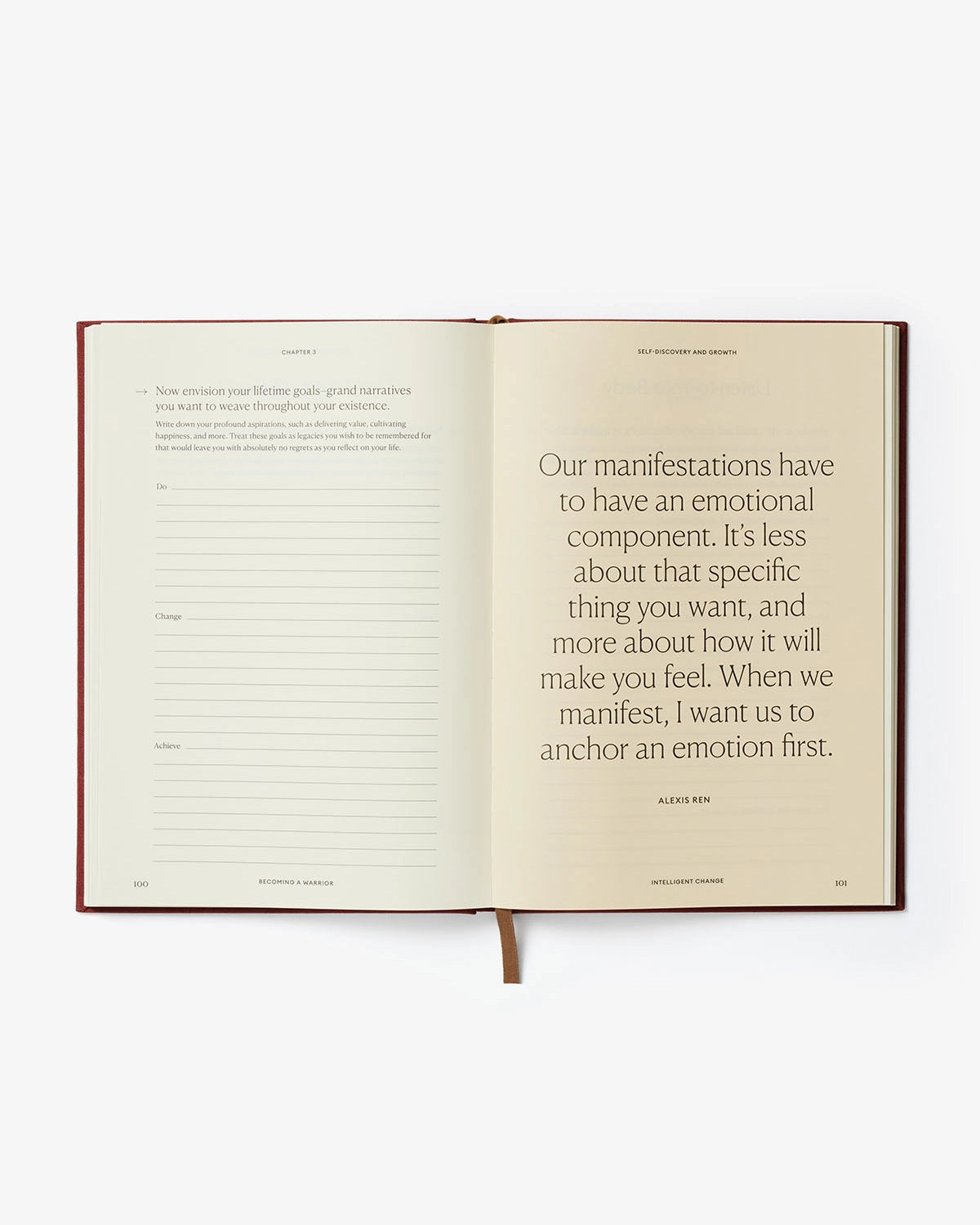 book - journal - becoming a warrior - personal growth workbook by intelligent change