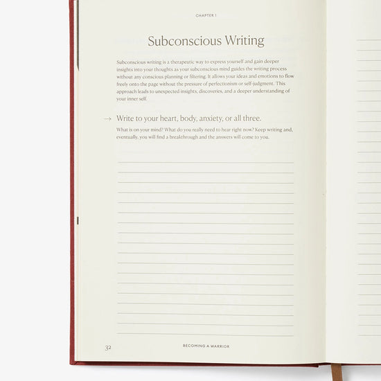 book - journal - becoming a warrior - personal growth workbook by intelligent change