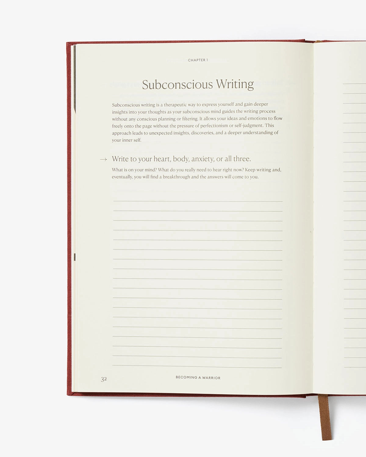 book - journal - becoming a warrior - personal growth workbook by intelligent change