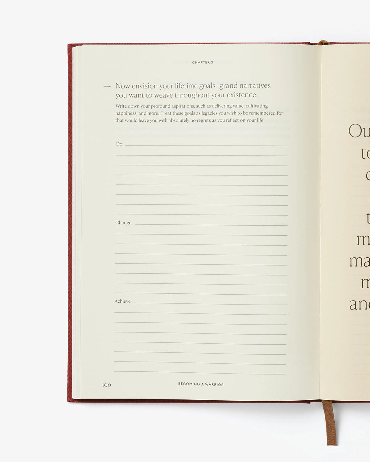 book - journal - becoming a warrior - personal growth workbook by intelligent change