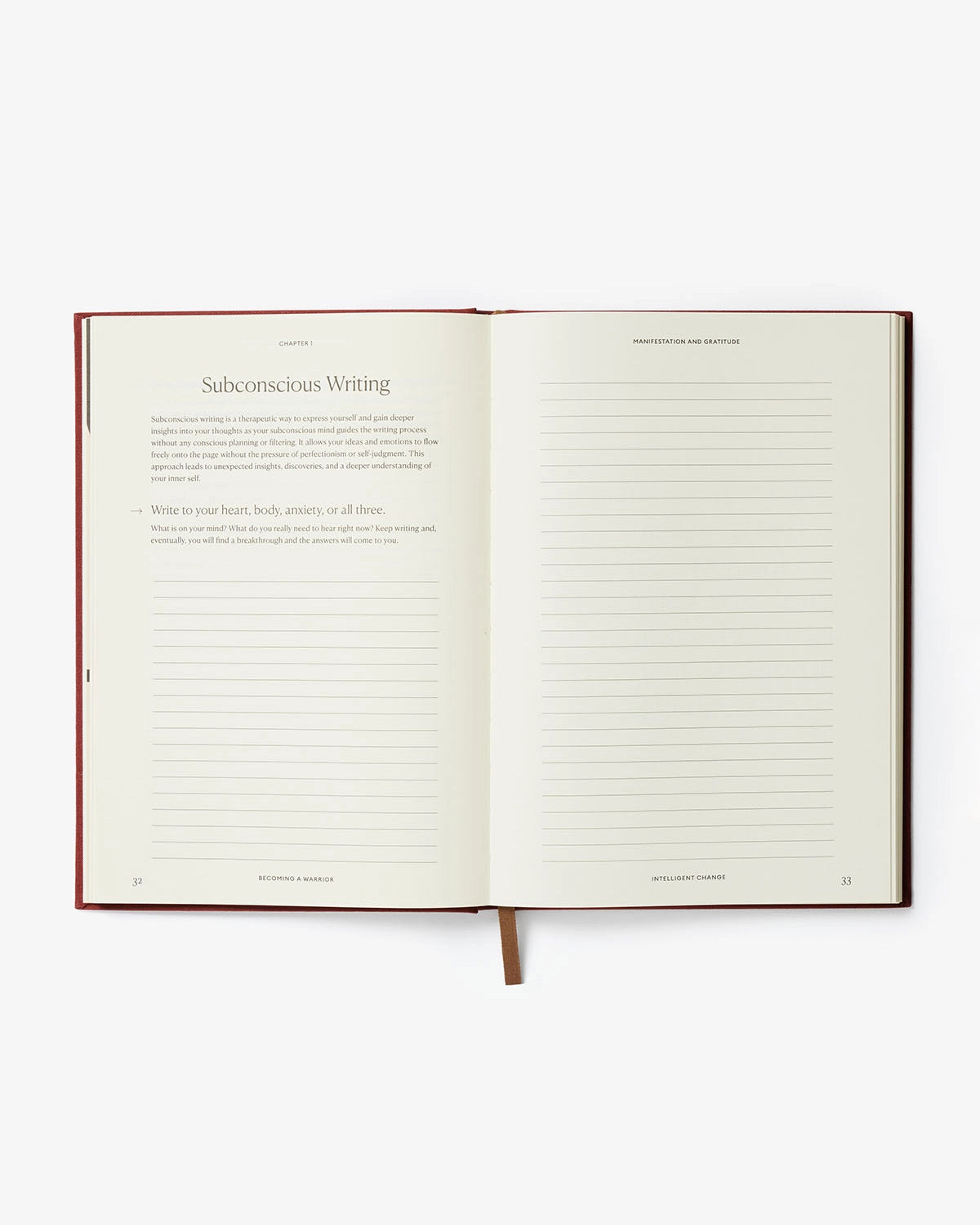 book - journal - becoming a warrior - personal growth workbook by intelligent change