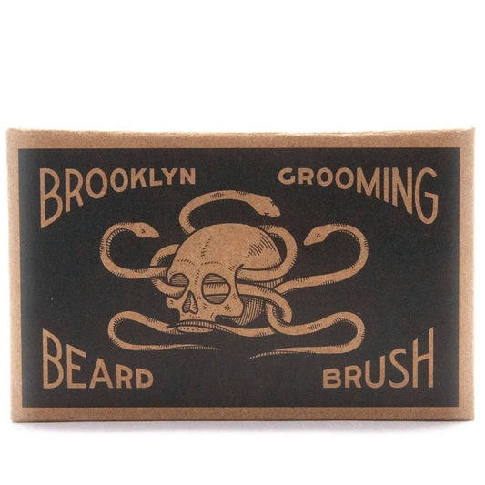 beard brush - beechwood + boar bristles by brooklyn grooming