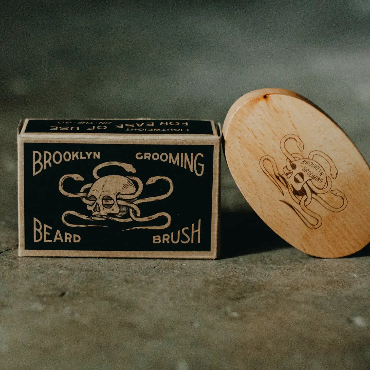 beard brush - beechwood + boar bristles by brooklyn grooming