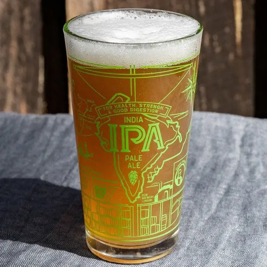 pint glass - beer origins by well told