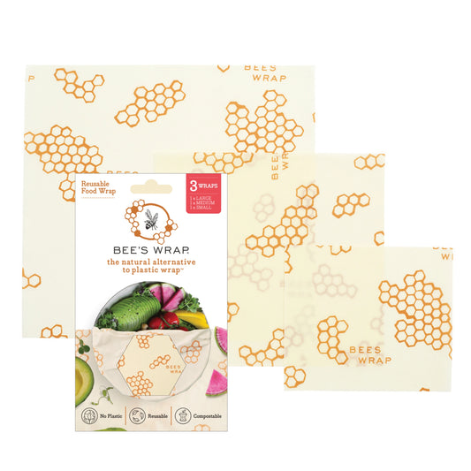 bees wrap - honeycomb print - 3-pack assorted by bee's wrap