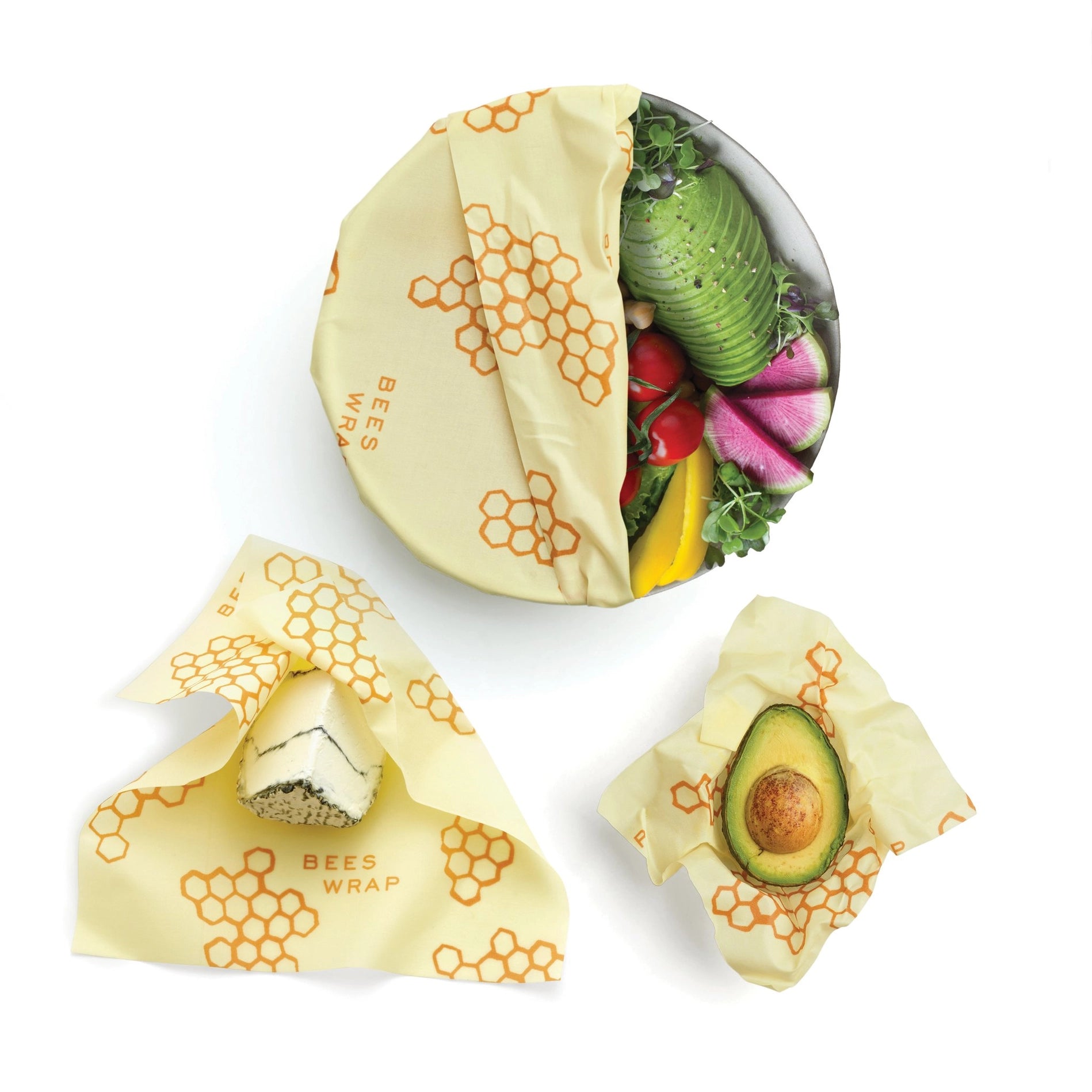 bees wrap - honeycomb print - 3-pack assorted by bee's wrap