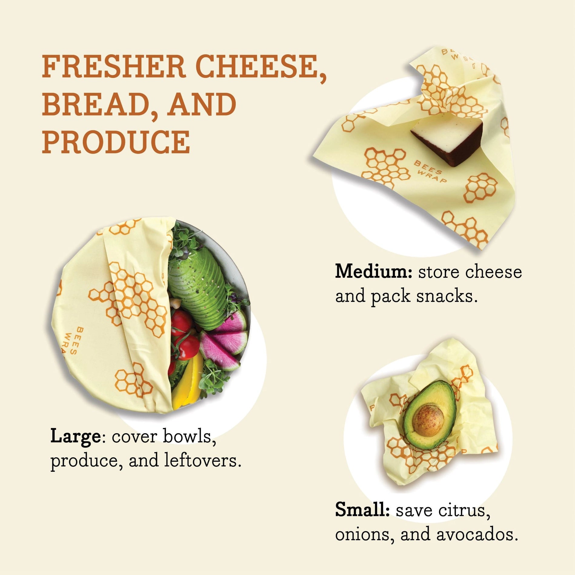bee's wrap - honeycomb print - bread by bee's wrap