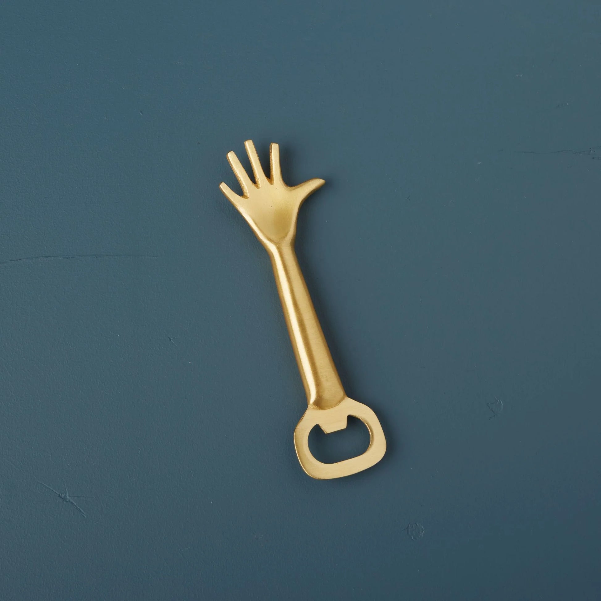 bottle opener - gold whimsical hand by be home