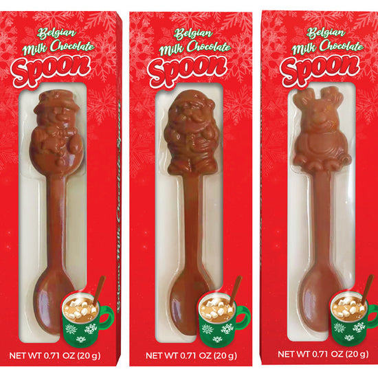 candy - belgian milk chocolate spoon - assorted by redstone foods inc