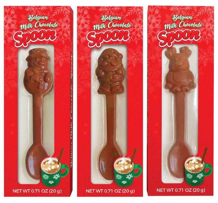 candy - belgian milk chocolate spoon - assorted by redstone foods inc