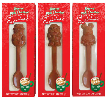 candy - belgian milk chocolate spoon - assorted by redstone foods inc