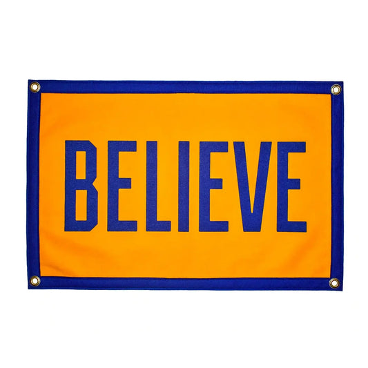 banner - camp flag - believe by oxford pennant