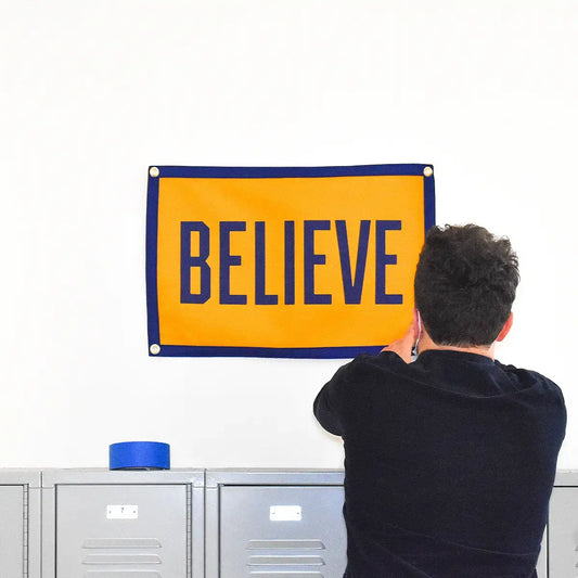 banner - camp flag - believe by oxford pennant