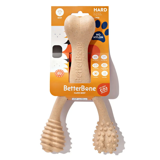 dog toy - betterbone hard durable - beef flavor by betterbone natural dog chews