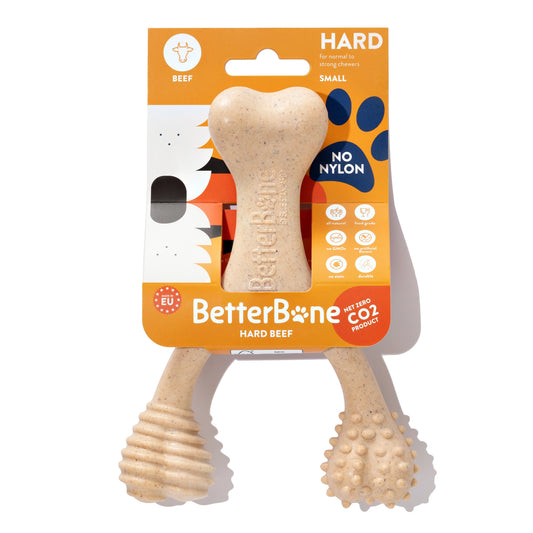 dog toy - betterbone hard durable - beef flavor by betterbone natural dog chews