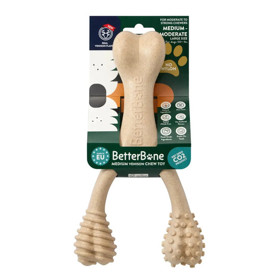 dog bone - medium durable - venison flavor by betterbone natural dog chews