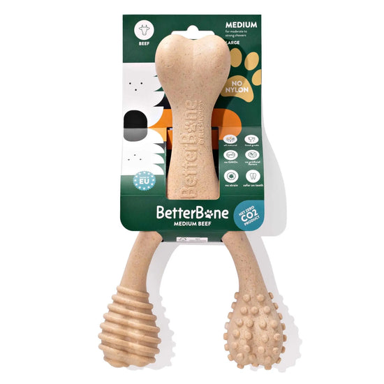 dog toy - betterbone medium durable - beef flavor by betterbone natural dog chews