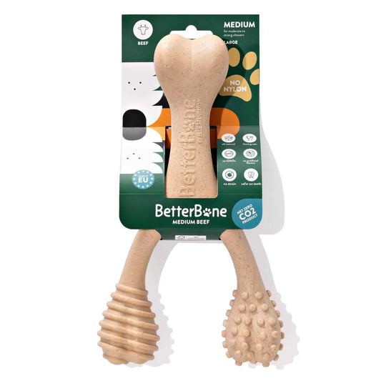 dog toy - betterbone medium durable - beef flavor by betterbone natural dog chews