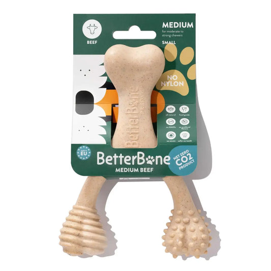 dog toy - betterbone medium durable - beef flavor by betterbone natural dog chews