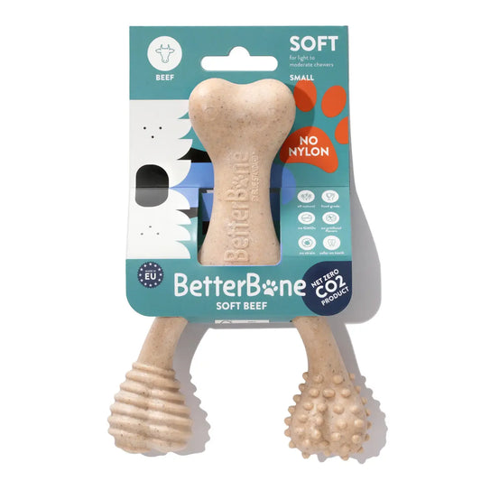 dog toy - betterbone soft durable - beef flavor by betterbone natural dog chews