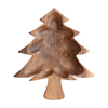 Bowl | Christmas Tree Shaped | Natural Acacia Wood | 10x9"
