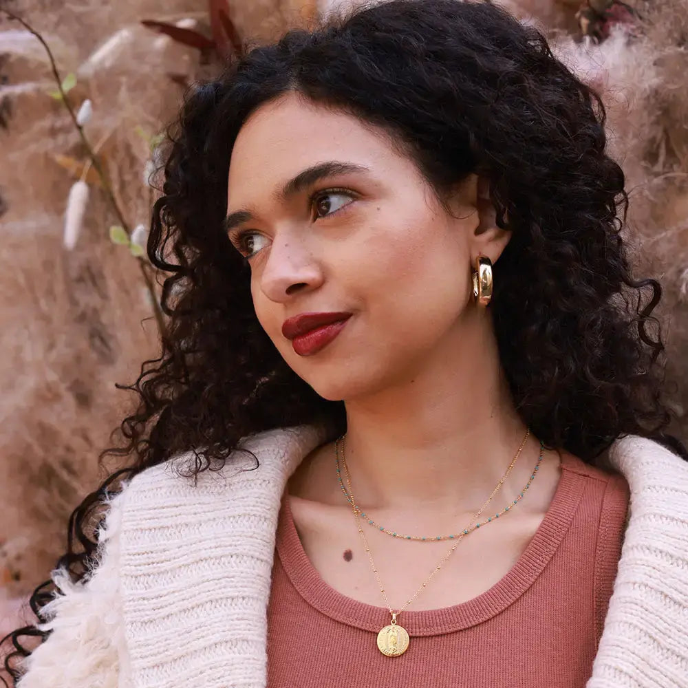 earrings - big chunky hoops - gold by amano studio