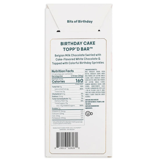 candy - topp'd™ chocolate bar - lolli & pops by lolli & pops