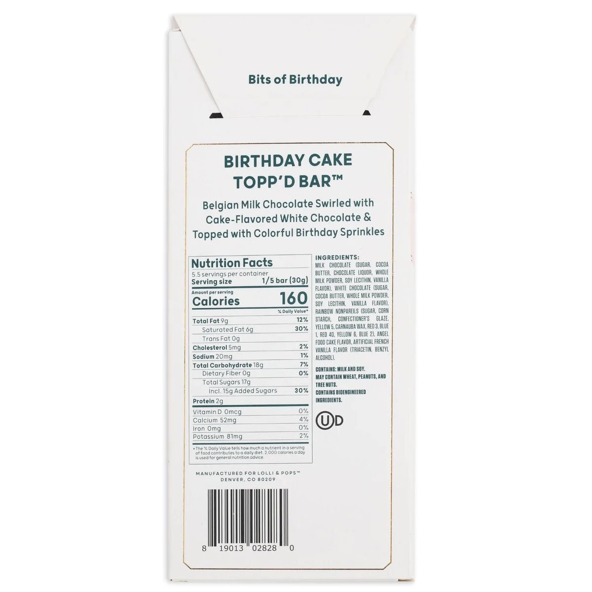 candy - topp'd™ chocolate bar - lolli & pops by lolli & pops