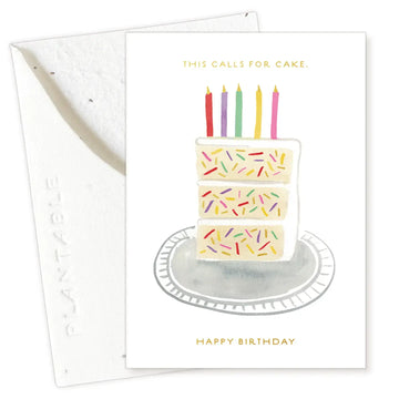 card - mini - birthday - cake slice by seedlings