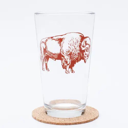 pint glass - bison by counter couture