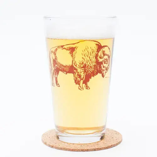 pint glass - bison by counter couture