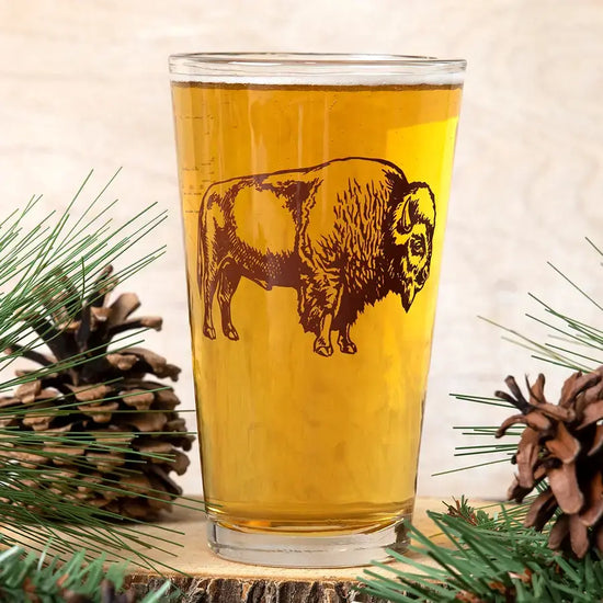 pint glass - bison by counter couture
