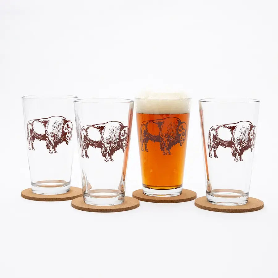 pint glass - bison by counter couture