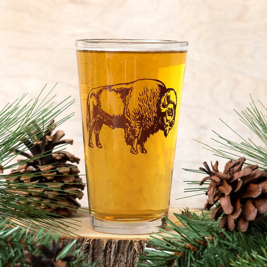pint glass - bison by counter couture
