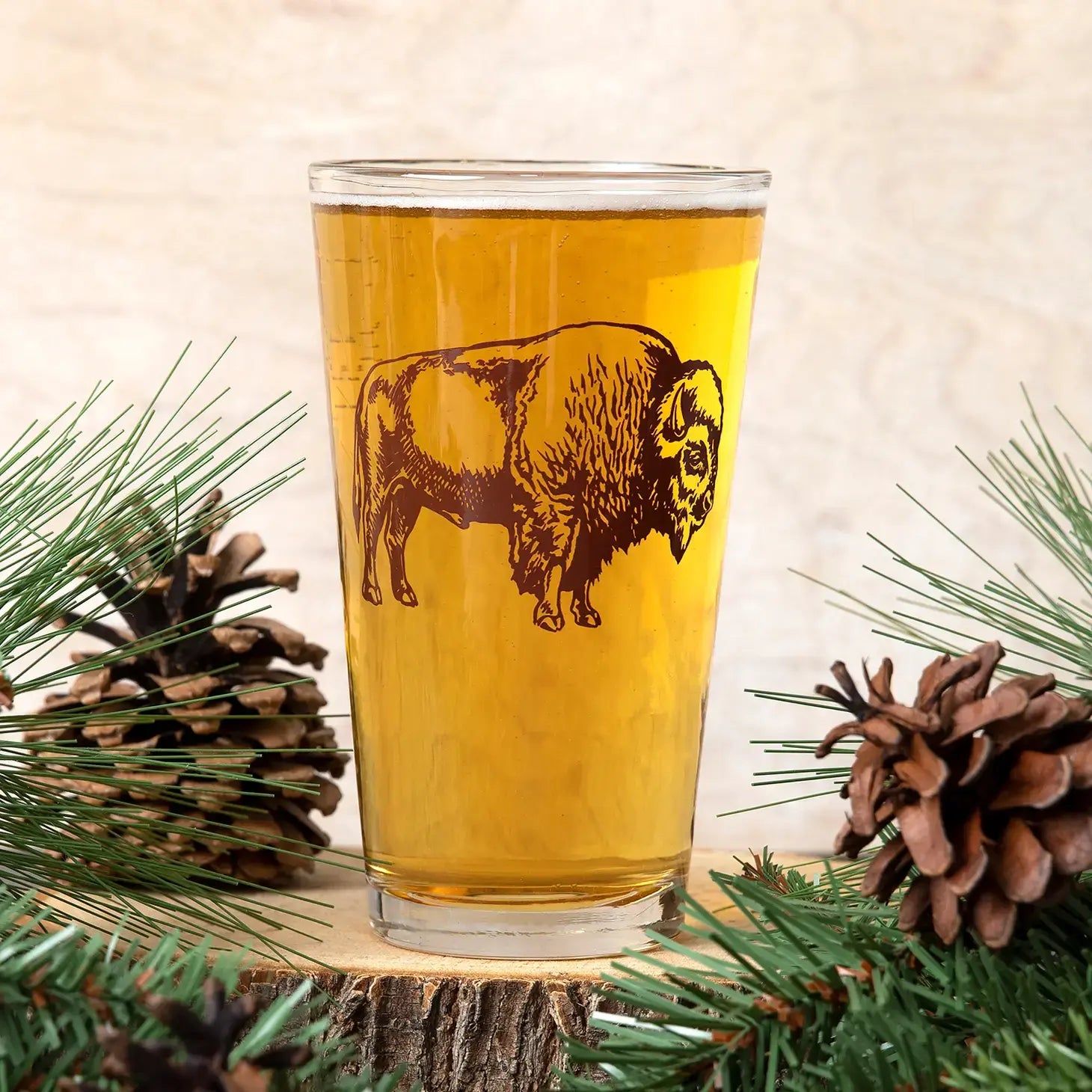 pint glass - bison by counter couture
