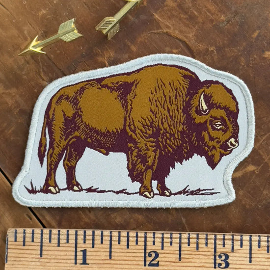patch - iron-on woven - bison by counter couture